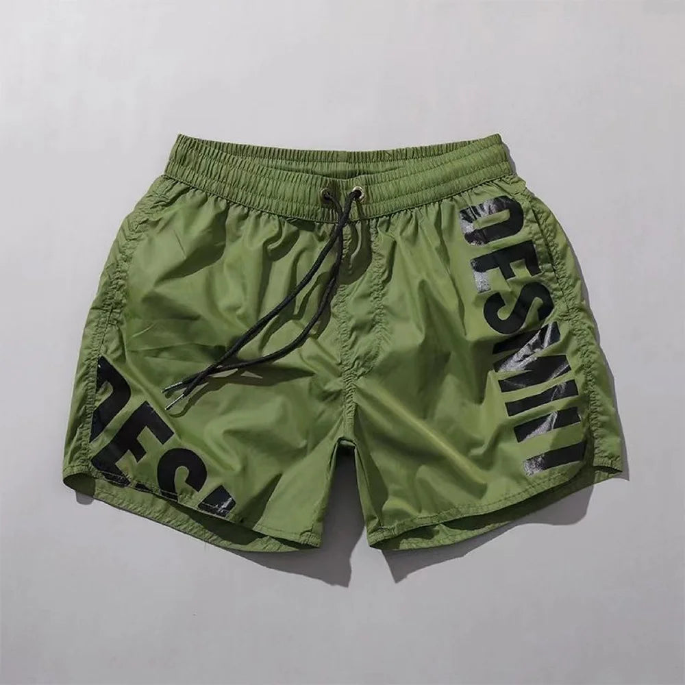 Mens Swim Trunks Gym Training Sport Shorts Summer Beach Wear Quick Dry Breathable Jogging Lightweight Casual Shorts Male 2024