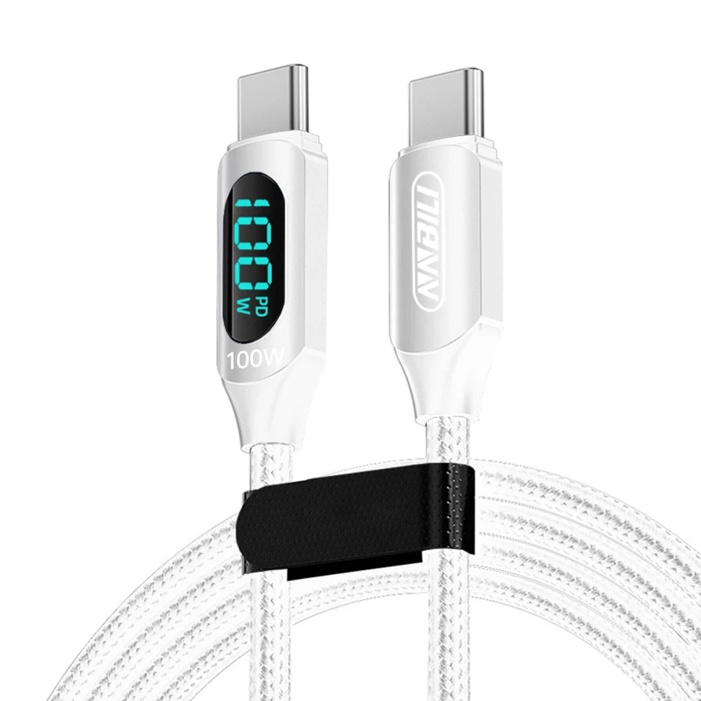 NNBILI Type C to Type C Cable 100W PD Fast Charging Charger USB C to USB C Display Cable For POCO f3 Realme Macbook iPad