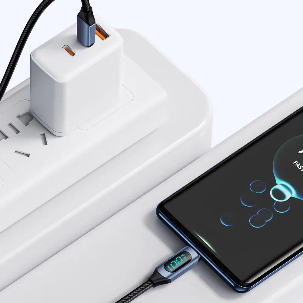 NNBILI Type C to Type C Cable 100W PD Fast Charging Charger USB C to USB C Display Cable For POCO f3 Realme Macbook iPad