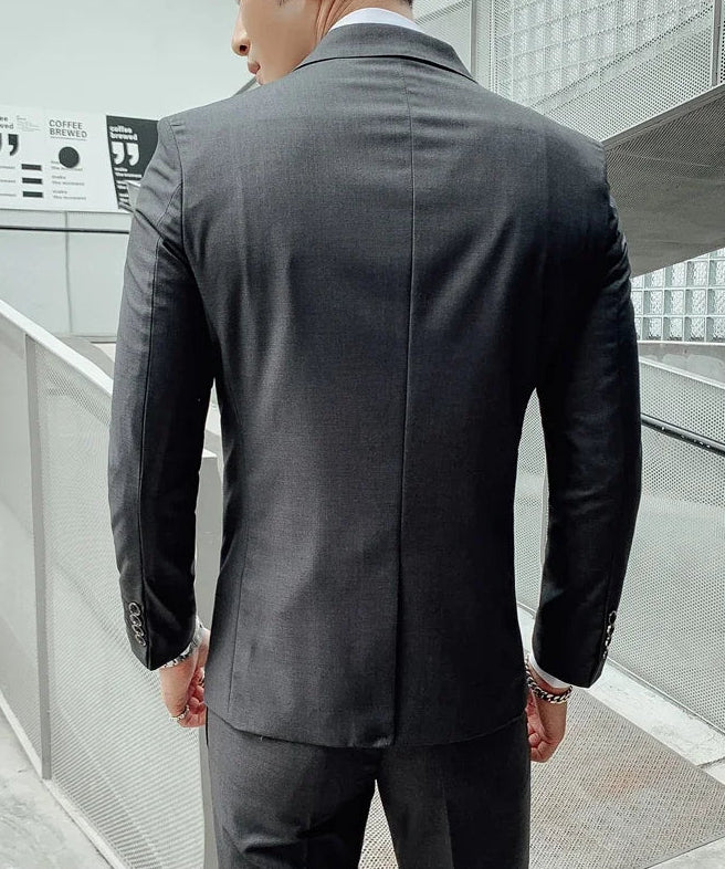 Men's Business Fashion Fair Best Man Suit (Blazer+Vest+Pants)