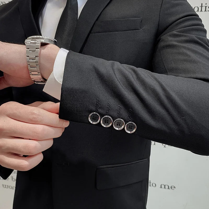 Men's Business Fashion Fair Best Man Suit (Blazer+Vest+Pants)