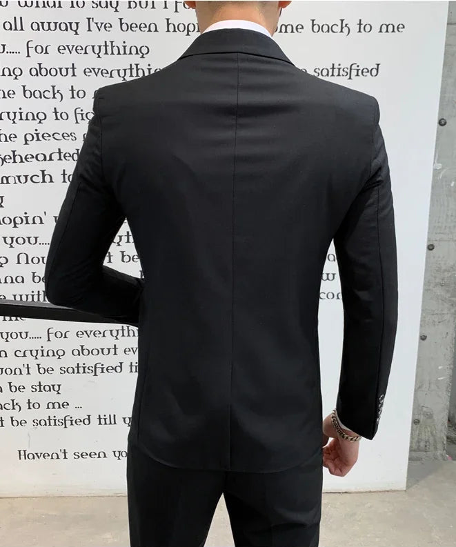 Men's Business Fashion Fair Best Man Suit (Blazer+Vest+Pants)